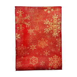 Mantel Navideño Rojo Copos de Nieve 200x150cm