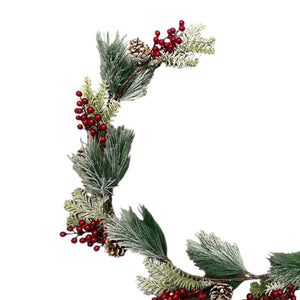 Rama Nevada Bayas Rojas 160 CM