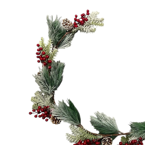 Rama Nevada Bayas Rojas 160 CM