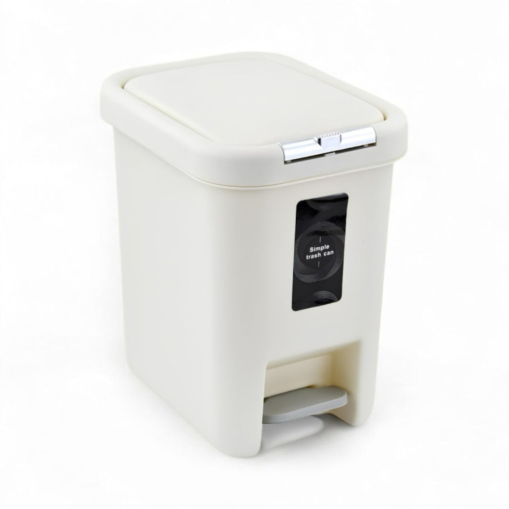 Tacho con Pedal Crema PEQUEÑO