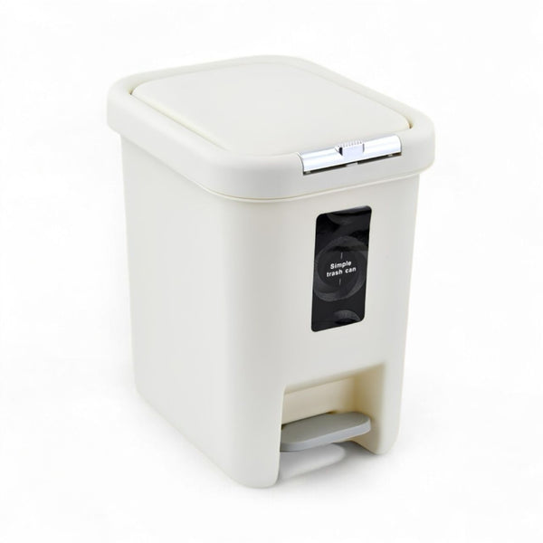 Tacho con Pedal Crema PEQUEÑO