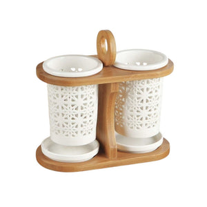 Porta Cubiertos y Utensilios Ceramico WHITE COLLECTION