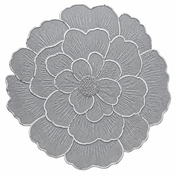 Set x6 Individuales Redondos Magnolia PLATA/NEGRO