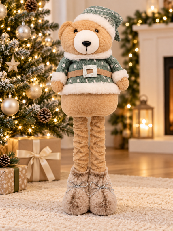 Oso Polar Pati Largo con Traje Verde