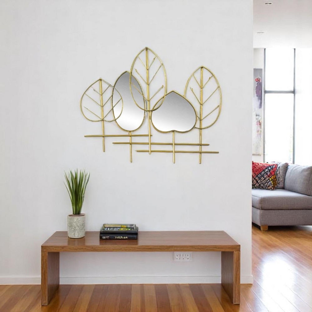 Placa Espejo HOJAS LOVE
