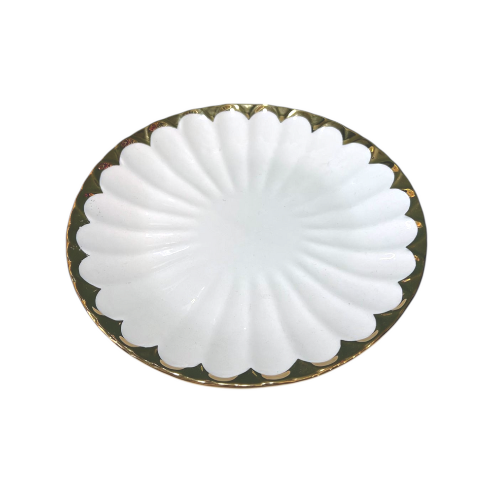 Plato Llano Grande PETALO GOLD & WHITE