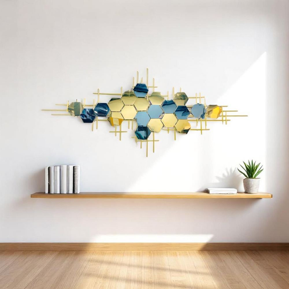 Placa Decorativa HEXA GOLD
