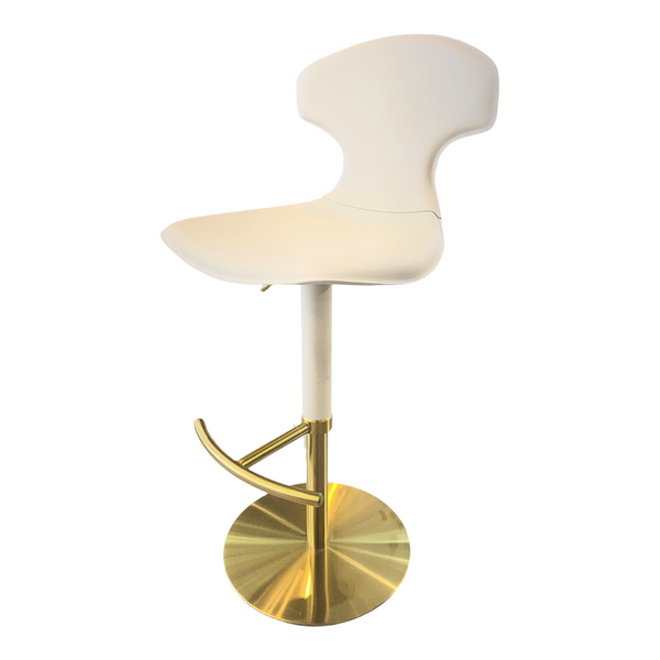 Silla Bar Color Crema base DORADA