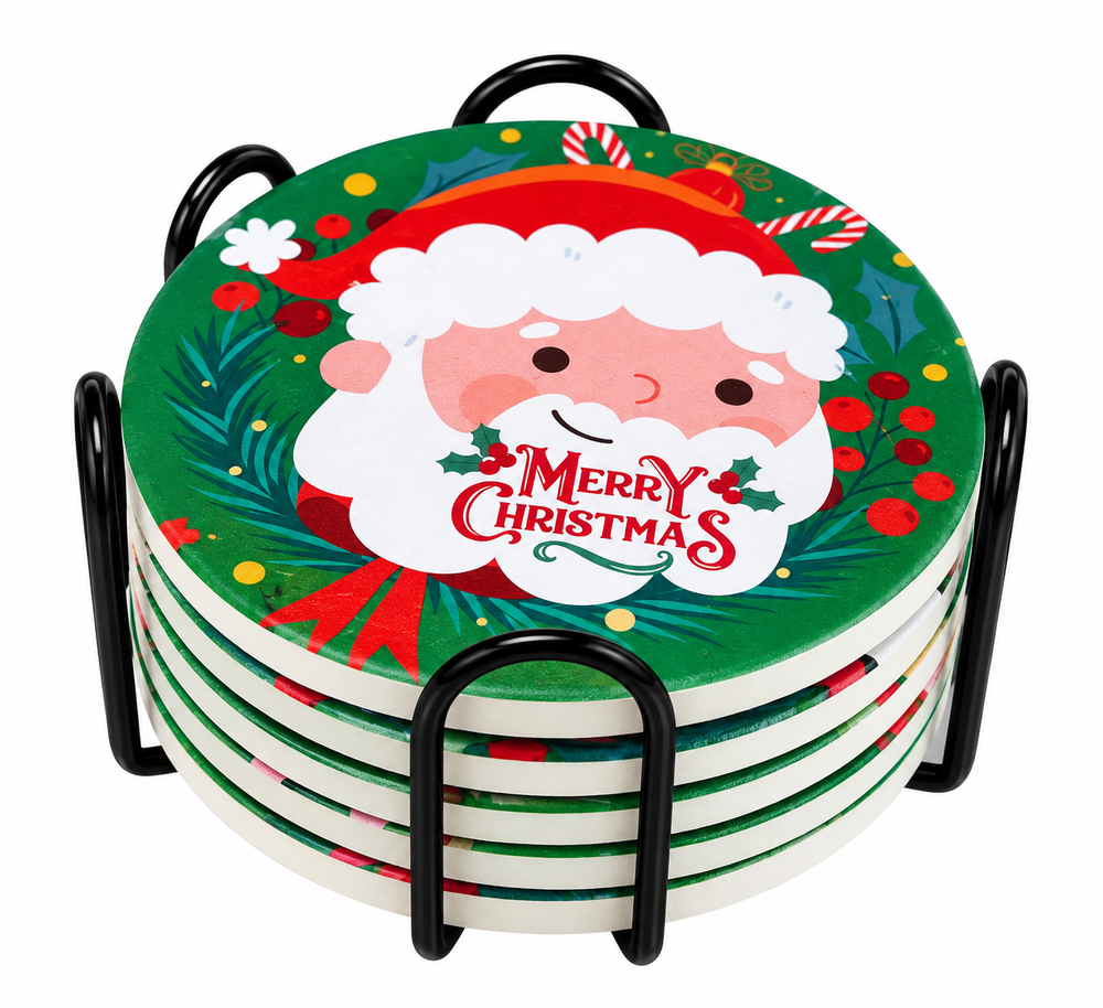 Porta Vaso 6 Unidades VERDE NAVIDEÑO