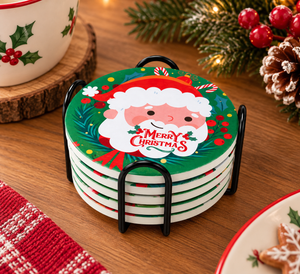 Porta Vaso 6 Unidades VERDE NAVIDEÑO