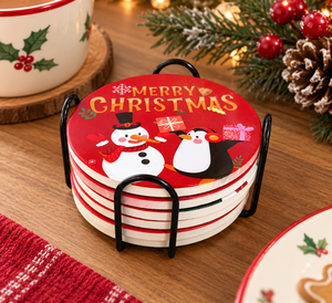 Porta Vaso 6 Unidades ROJO NAVIDEÑO