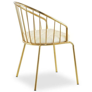 SILLA SILVANA PERLA/DORADO