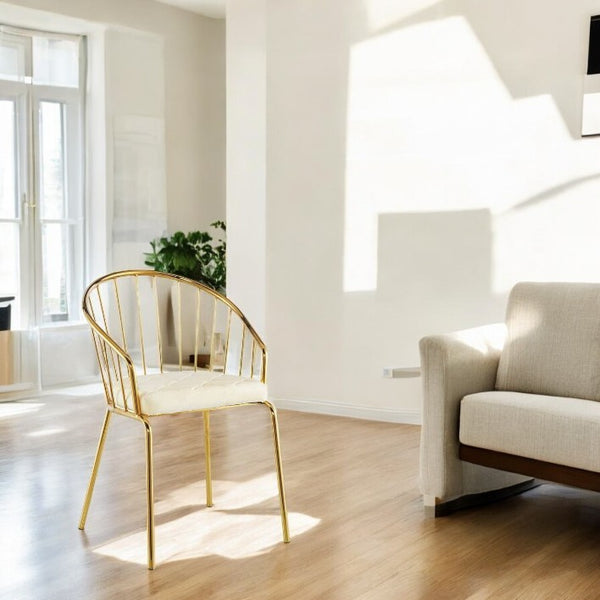 SILLA SILVANA PERLA/DORADO
