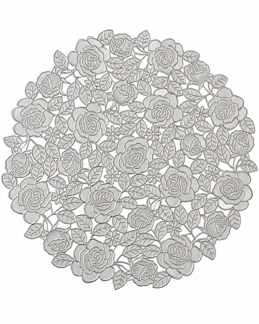 Set x6 Individuales Redondos Rosas PLATAS