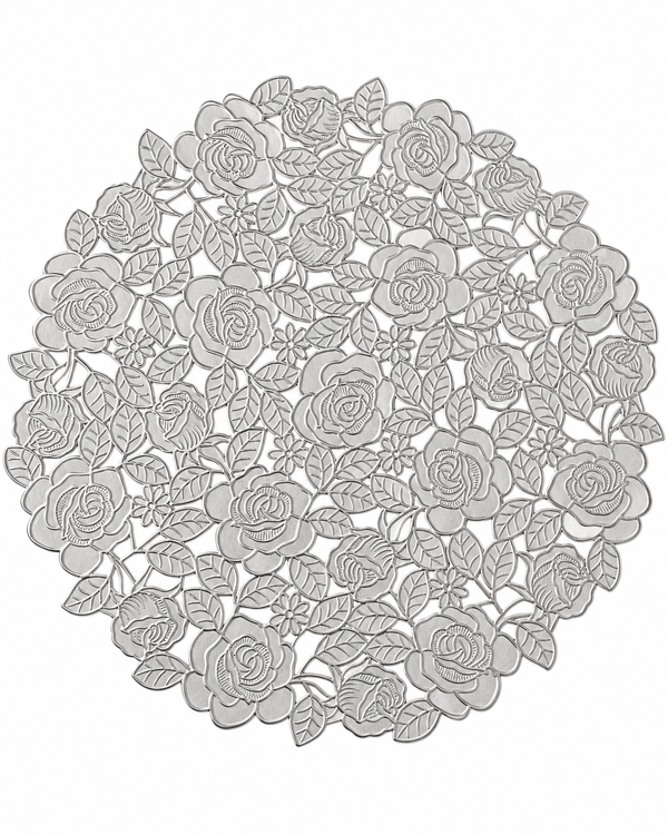 Set x6 Individuales Redondos Rosas PLATAS