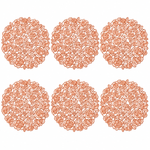 Set x6 Individuales Redondos Rosas ROSÉ