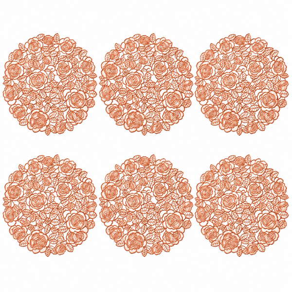 Set x6 Individuales Redondos Rosas ROSÉ