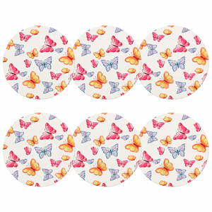 Set x6 Individuales Redondos MARIPOSAS