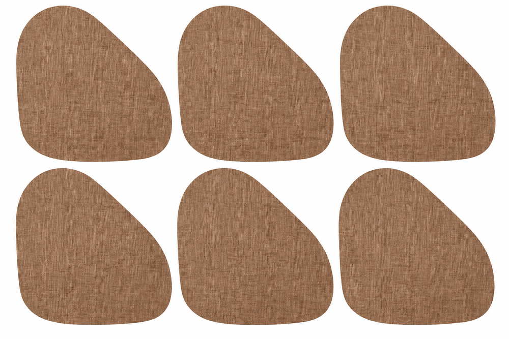Set x6 Individuales Orgánico Texturizado BRONCE