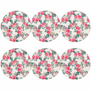 Set x6 Individuales Redondos FLORES SILVESTRES