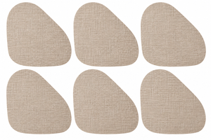 Set x6 Individuales Orgánico Texturizado BEIGE