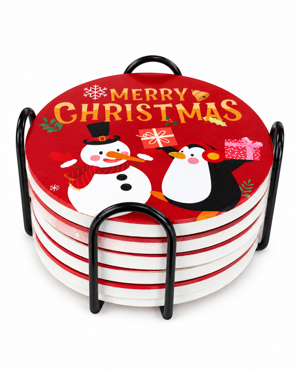 Porta Vaso 6 Unidades ROJO NAVIDEÑO