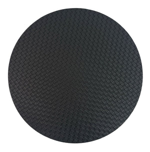 6 Individuales Cuerina Negro Redondo N