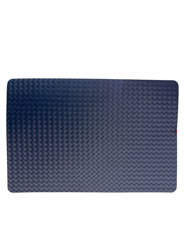 6 Individuales Cuerina Azul Rectangular