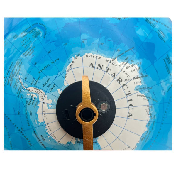 Esfera Mapa Mundi Azul Giratoria con Luz