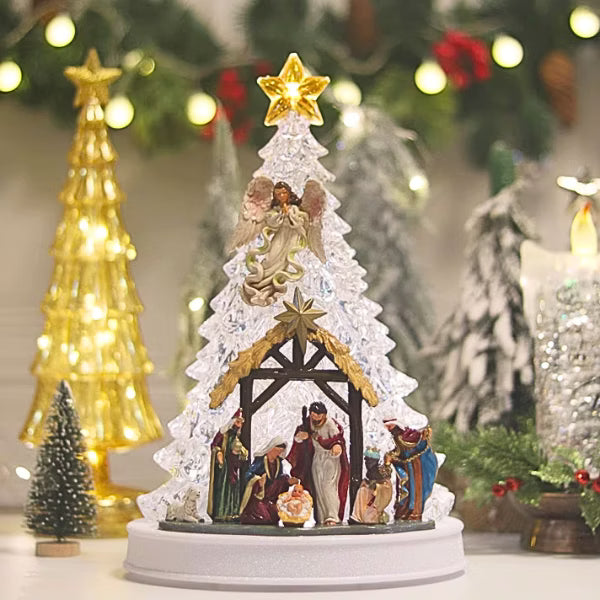 Nacimiento con Árbol Acrílico