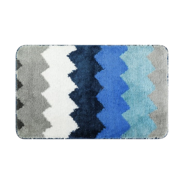 Alfombra Baño ZIG ZAG AZUL LARGE