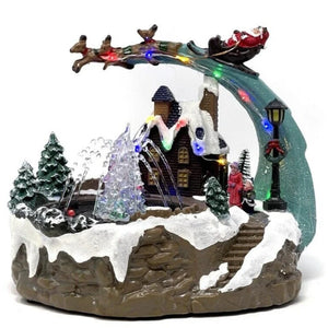 Pileta Navideña con Papa Noel