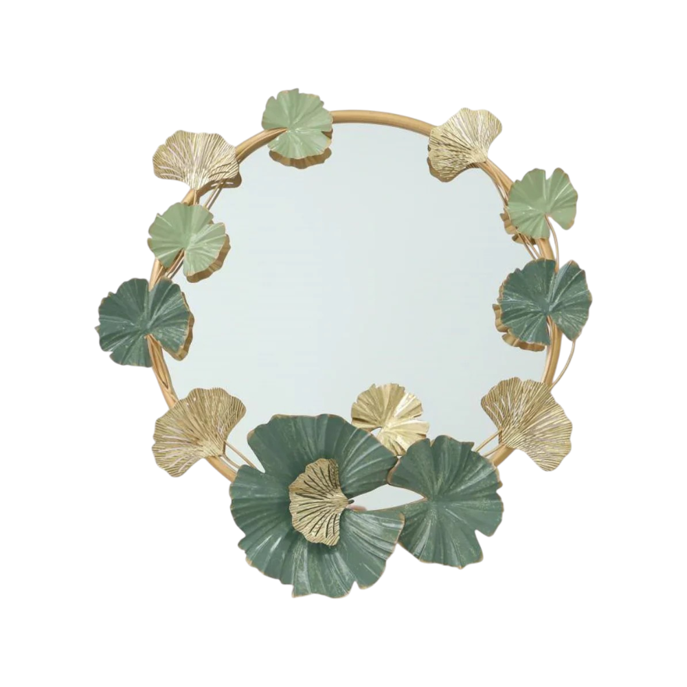 Espejo Circulo Flores
