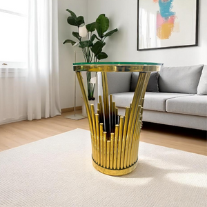 Mesa Tubos Dorados