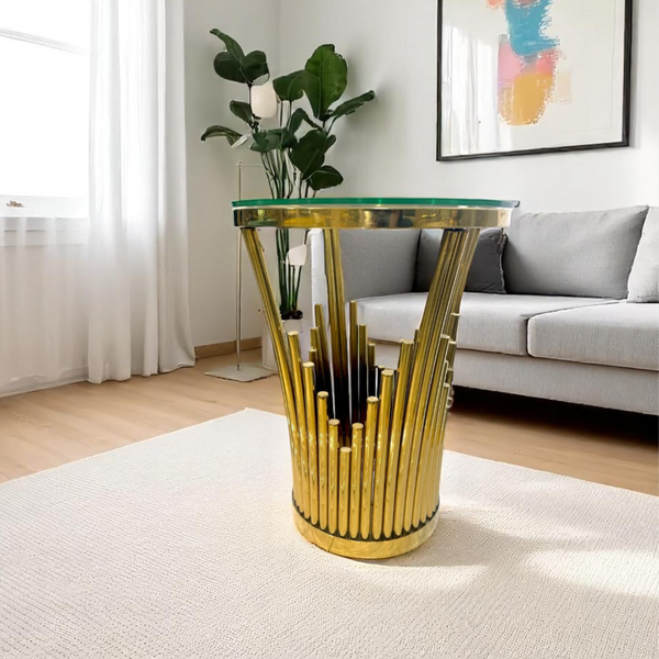 Mesa Tubos Dorados