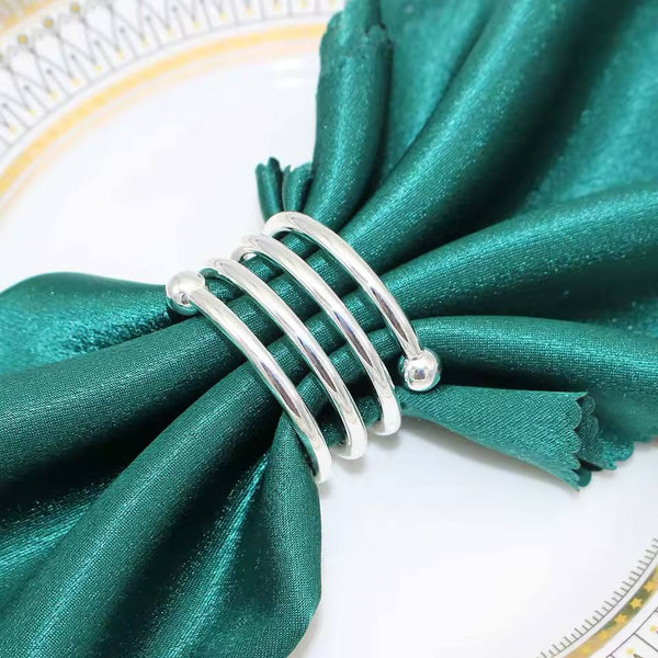 Aro de Servilleta Metalico DORADO PLATEADO 6UND.