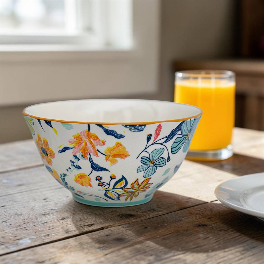 Plato Hondo Grande Estampado Floral
