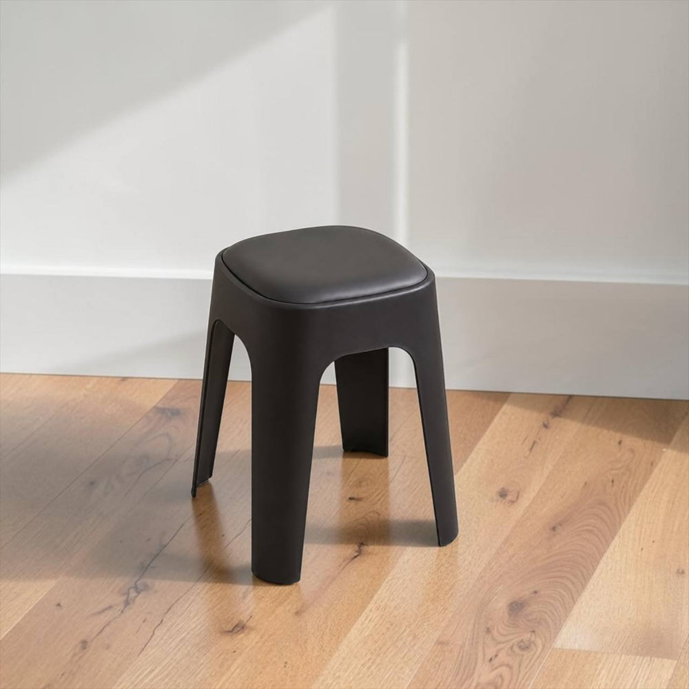 Banco Negro de PVC Acolchado