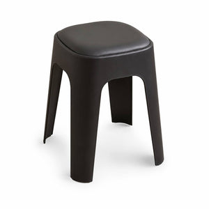 Banco Negro de PVC Acolchado