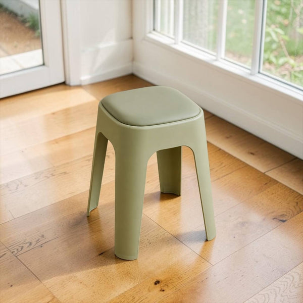 Banco Verde de PVC Acolchado