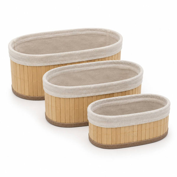 Set Canastos Organizadoras Ovaladas 3 Und