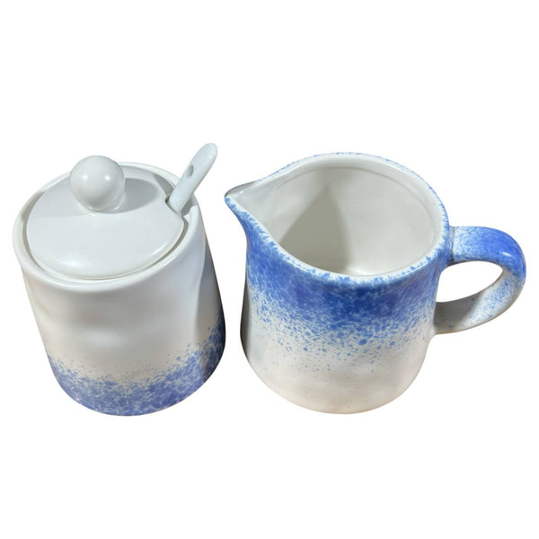Set Azucarero y Lechero ESPUMA AZUL