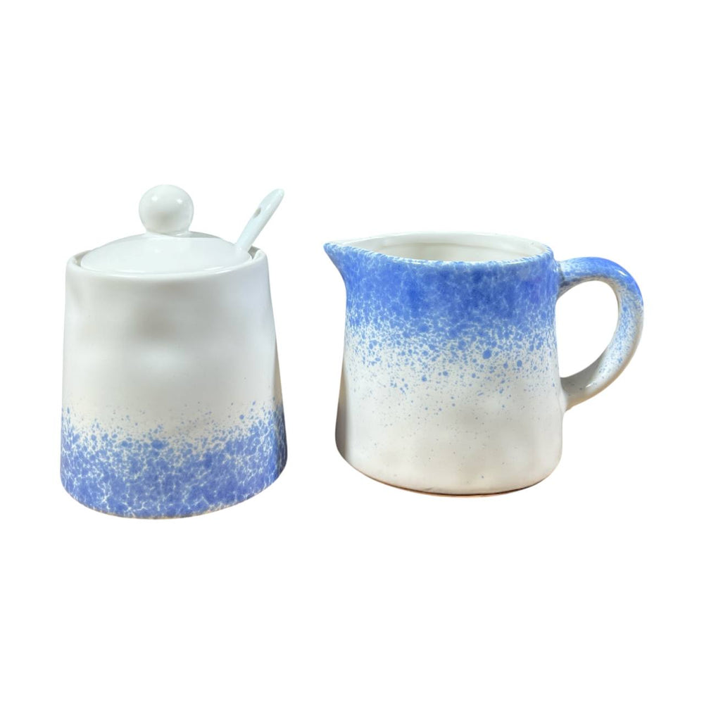 Set Azucarero y Lechero ESPUMA AZUL