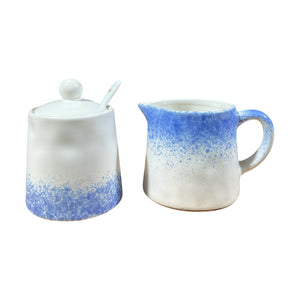 Set Azucarero y Lechero ESPUMA AZUL