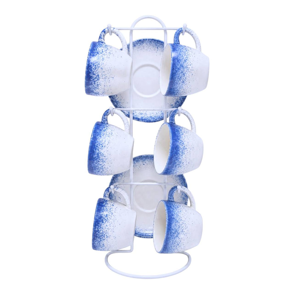 Set Tazas y Platos 6 Unidades ESPUMA AZUL