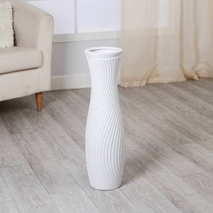 Jarron de Piso Blanco TORNADO