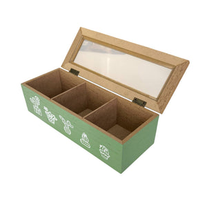 Caja Porta Té x 3 GREEN