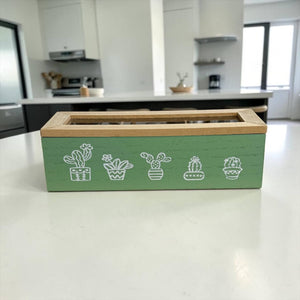 Caja Porta Té x 3 GREEN