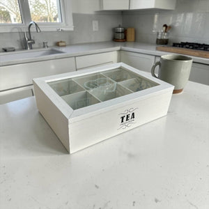 Caja Porta Té x 6 WHITE HEART