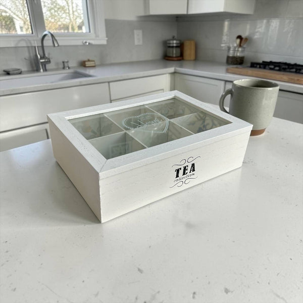 Caja Porta Té x 6 WHITE HEART